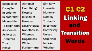 C1 C2 Proficiency Advanced Linking and Transition Words for IELTS [upl. by Neenwahs]