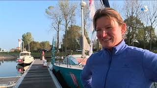 Première Route du rhum pour la Caennaise Claire Pruvot [upl. by Htebyram]