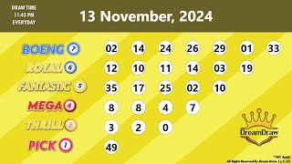 Dream Draw Raffle Draw results for November 13 2024 [upl. by Camp]