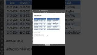 Workdays In Month byebyebye excelformula advancedexceltutorial exceltips excel excelacademy [upl. by Bearnard]