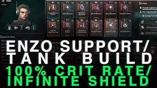 100 Hour Enzo TankSupport Build 100 Crit RateInfinite Shield  The First Descendant [upl. by Pirri]