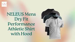 NELEUS Mens Dry Fit Performance Athletic Shirt with Hood  Market Mingle [upl. by Goldi]