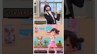 Lisa Crab Dance VS Animated Crab Dance 🦀 trending blackpink kpop shorts [upl. by Frohman]