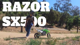 Taking my Modded Razor Offroading It RIPS  Razor Sx500 [upl. by Garrek592]