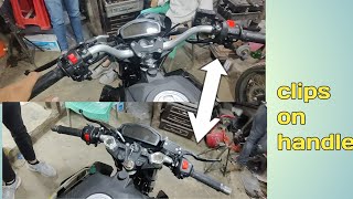 hi speed 200cc bike install clips on handle bar [upl. by Agnot]