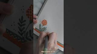 MARGEN BONITO con FLOR DE CEMPASÚCHIL🍁DECORA TUS CUADERNOS EN OTOÑO Y DÍA DE MUERTOS 🎃 apuntes [upl. by Older]