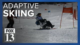 Adaptive ski event helps those with disabilities feel independent on slopes [upl. by Eerahs367]