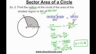 Finding Sector Area of a Circle [upl. by Schwab]