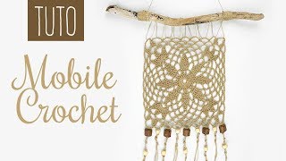 TUTO comment faire une déco murale au crochet bois flotté facile [upl. by Ettedanreb]