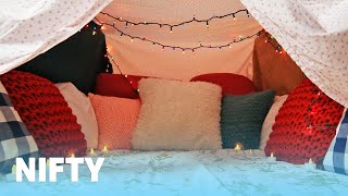 How To Make The Coziest Blanket Fort Ever [upl. by Berlauda]