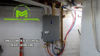 Tankless Water Heater Install  Existing Home [upl. by Urata880]