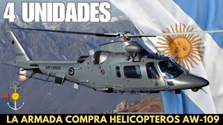 La Armada Argentina concreto la compra de 4 Helicopteros livianos AW109 para sus OPV [upl. by Lonier]