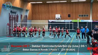 Volleybal Beker Dames A Ronde 2 Rouveen D1  Dekker ElektrotechniekSetUp IJss D1 24102024 [upl. by Arakaj]