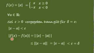 Stetigkeit von Funktionen in IR [upl. by Eolc]