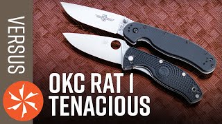 Modern Classic Folders Spyderco Tenacious vs Ontario RAT 1  KnifeCenter Reviews [upl. by Kalman]