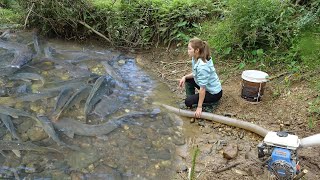 Hunting Wild Fish  Unique Skills Catching fish  Pump Fishing Techniques  Survival Skills [upl. by Alyk86]