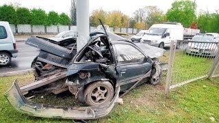 Wypadek Mitsubishi  Malina Jedziemy 210 kmh NAGARALI SWOJ WYPADEK PRZY 150 kmh oryginał [upl. by Hogle427]