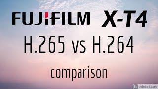 Fujifilm XT4 H264 vs H265 Comparison Test [upl. by Nesila]