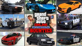 All New Cars In The GTA 5 Online Bottom Dollar Bounties DLC [upl. by Nylrehc14]