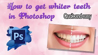 How to fix whiter teeth in Photoshop quick and easy [upl. by Narak]