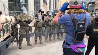 Grand Rapids protesters scatter after police National Guard move in [upl. by Sedgewake423]