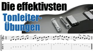 Fingerübungen Gitarre Tonleiter  Tonleiter Übungen Gitarrenunterricht [upl. by Sinnal]