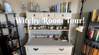 Witchy Room Tour January 2023  A look at my space witchcraft tools decor and supplies [upl. by Akiret]