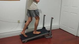 Walking and Jogging on Manual Treadmill Without Handles [upl. by Nylhsa]