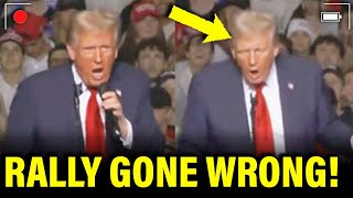 Trump makes NASTY GESTURE then YELLS AT NOTHING [upl. by Ratib]