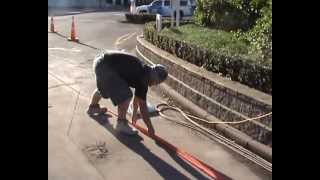 Microtrenching New Zealand deployment at 666 Great south Road Penrose [upl. by Ahsikram]