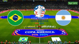 BRAZIL vs ARGENTINA  Copa America 2024 Final  Full Match All Goals  Live Football Match [upl. by Jewelle244]