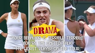 Wimbledon DRAMA Jelena Ostapenko amp Ajla Tomljanovic [upl. by Zavras209]