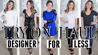 FALL TRY ON HAUL  Shop Designer On A Budget [upl. by Elna]