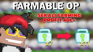 FARMABLE OP SEKALI FARMING BISA PROFIT 4DL  GROWTOPIA [upl. by Asirram]