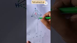 Tetrahedral geometry of methane CH4 shorts youtubeshorts reels chemistry viral neet [upl. by Petes]