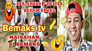 Bemaks tv BLIND FOLD BOXING 😂 REACTION VIDEO🤣😂 Bemakstv [upl. by Gnort]