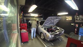 SDC Dyno day 2013 Mark Avramovics Datsun 260c coupe L28 low comp inj [upl. by Yruam]