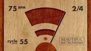 75 BPM 24 Wood Metronome HD [upl. by Dierolf]