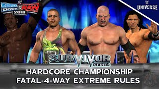 EXTREME RULES RVD vs Kane vs John Morrison vs RTruth  Hardcore Championship  WWE SvR 2011 [upl. by Trix]