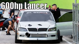 600hp Lancer running 9s Single Cam [upl. by Euqnimod561]