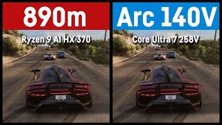 AMD Radeon 890M vs Intel Arc 140V Core Ultra 7 258V [upl. by Latouche]