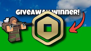 1700 Robux Giveaway Winner [upl. by Comfort]