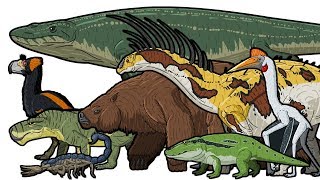 PREHISTORIC LIFE  Animated Size Comparison [upl. by Nosraep]