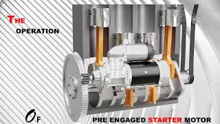 The Operation of a Pre engaged Starter Motor [upl. by Anahtor]