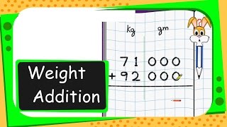 Maths  Weight Addition in decimals  English [upl. by Jeffries]