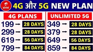 Airtel 4G or 5G New Plans Airtel Unlimited 5G New Plan  Free 5G Data Offer Airtel Plan Price Hike [upl. by Anemij]