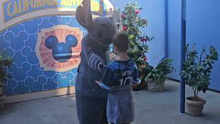 Olivia and Jacob surprise meet and greet with Stitch Disneyland 112024 [upl. by Aymer328]