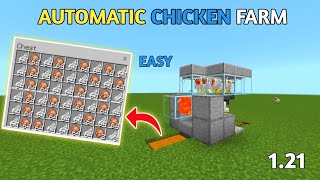 EASY Automatic Chicken Farm in Minecraft 121120  How To Make Chicken Farm minecraft [upl. by Trebbor283]