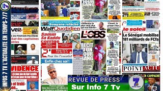 Ecoutez la revue de presse Wolof INFO 7 TV du vendredi 31 octobre 2024 [upl. by Manno]