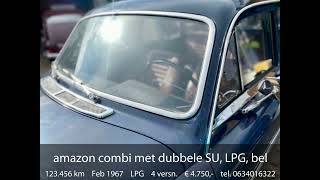 Volvo Amazon Combi met dubbele SU LPG belastingvrij [upl. by Aicirtan944]